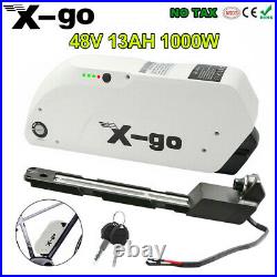 X-go 48V 13Ah 1000W SHARK Electric Bicycle E-bike Downtube Lithium Battery Pack