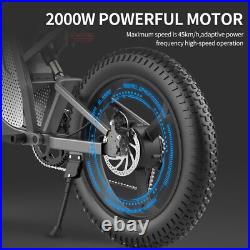 XQS-Explorer 20 Inch Fat Tire Bike 2000W Beach Ebike Snow Adult Electric Bicycle