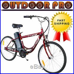 YT Electric Bicycle Power Bike 24V 250W Red E-Bike Assembled in USA